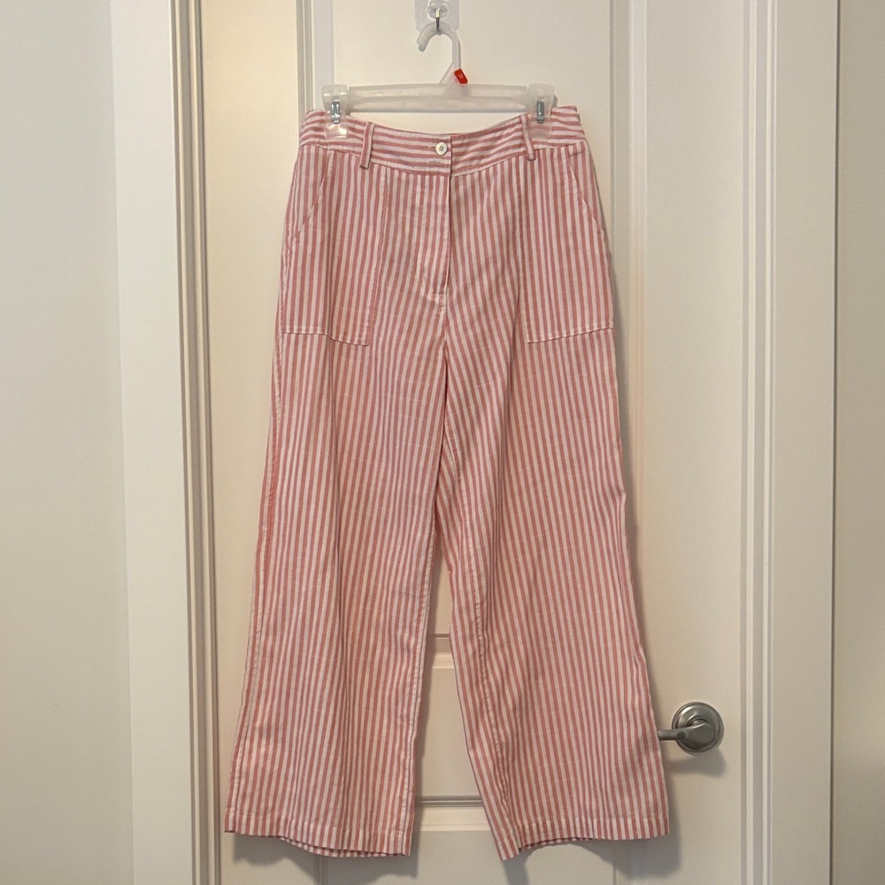 Molly Bracken Pink and White Striped Wide Leg Pants